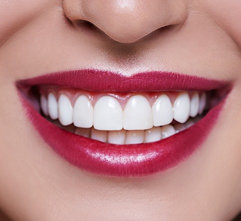 Closeup of healthy smile after gingivectomy