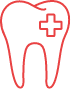Animated tooth with emergency cross
