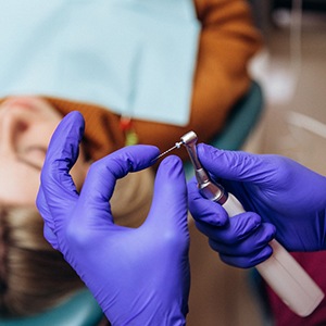 Dentist preparing to perform a root canal